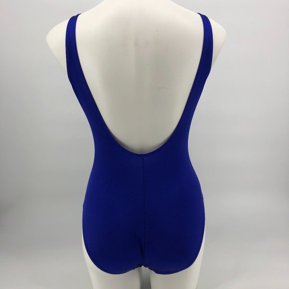 Vintage Royal Blue One Piece Swim Small - Picture 4 of 8